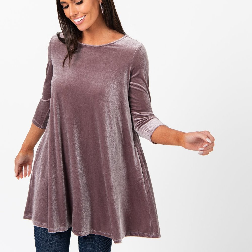 Agnes & Dora velvet swing tunic